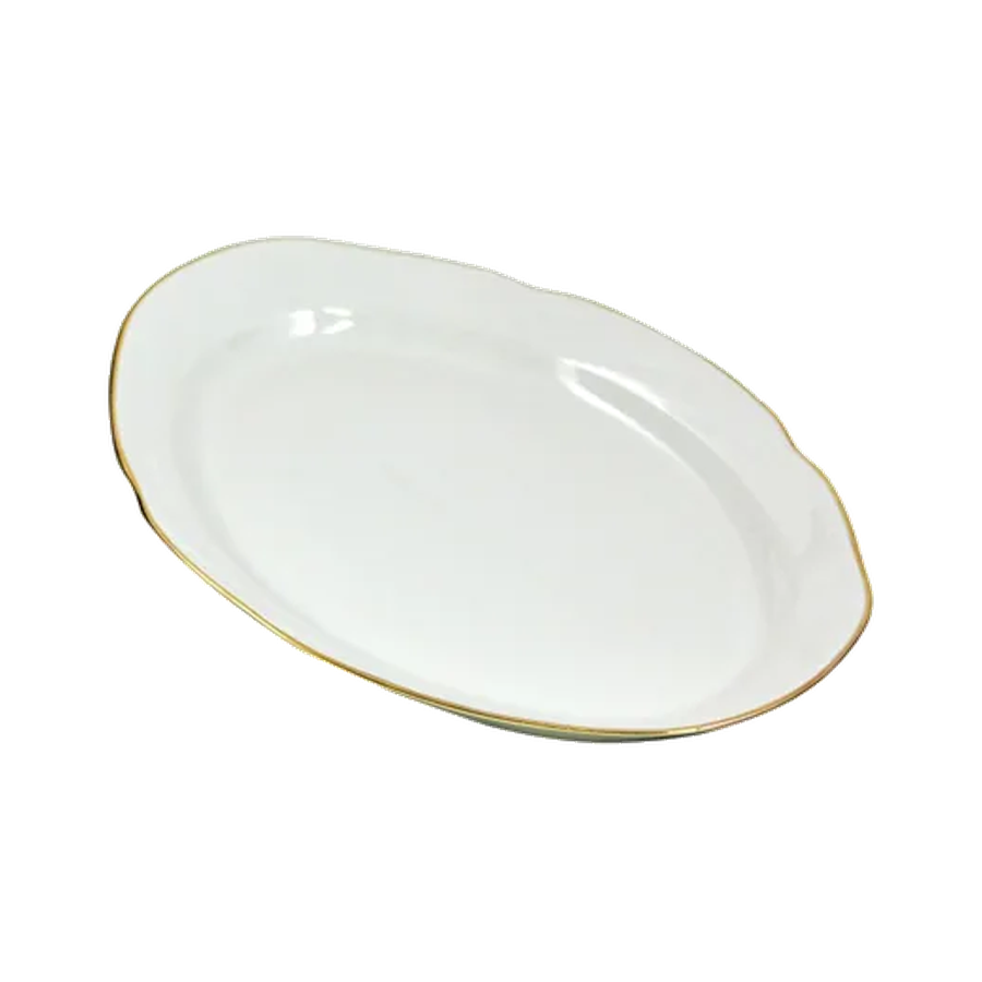 Селедочница 250 мм Заводной край золотом Идиллия